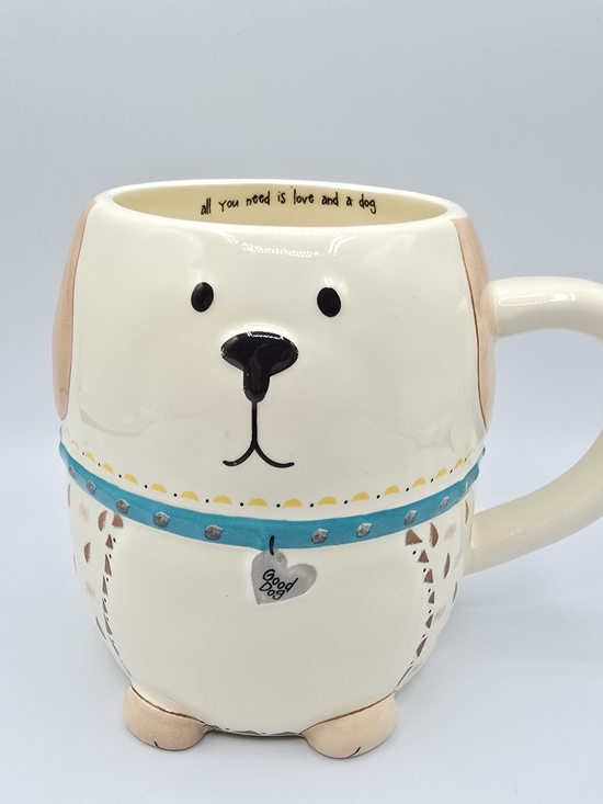 NATURAL LIFE Other - "All You Need Is Love And A Dog," Figural Dog 16 oz. Coffee Mug/Cup Natural Life